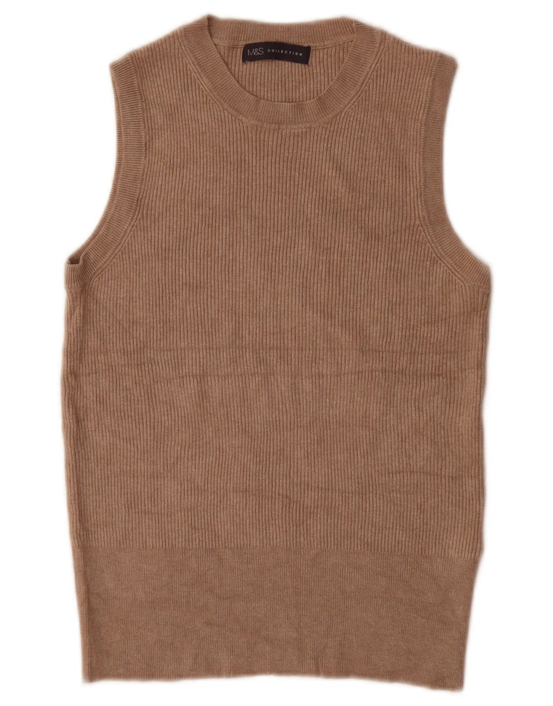 Marks & Spencer Damevest Tank Top UK 16 Large Brown Viscose