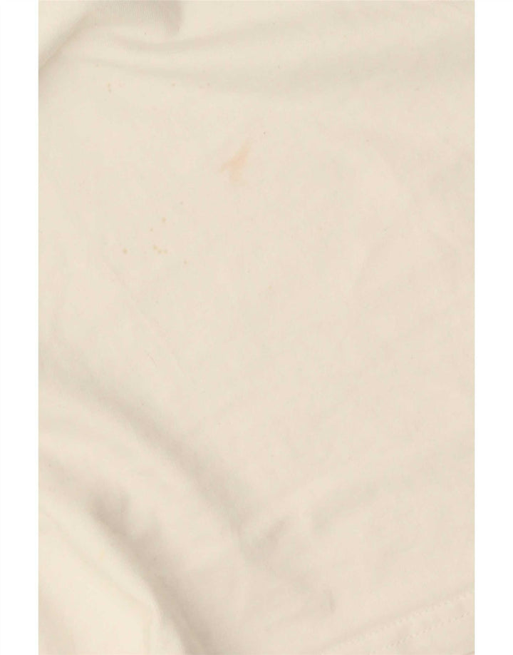 Ellesse Herre Grafisk T-Shirt Top Medium Hvid Bomuld