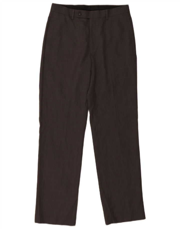 CALVIN KLEIN Lige jakkesæt til mænd W30 L32 Grå ternet polyester