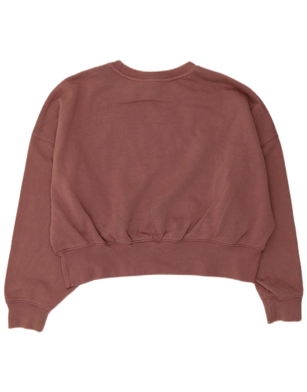 Adidas Womens Relaxed Fit Sweatshirt Jumper UK 10 Small Brown Bomuld