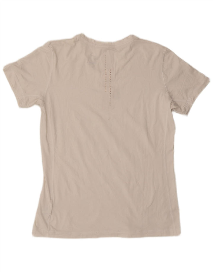 NIKE Dri Fit grafisk T-shirt top UK 18 XL hvid polyester