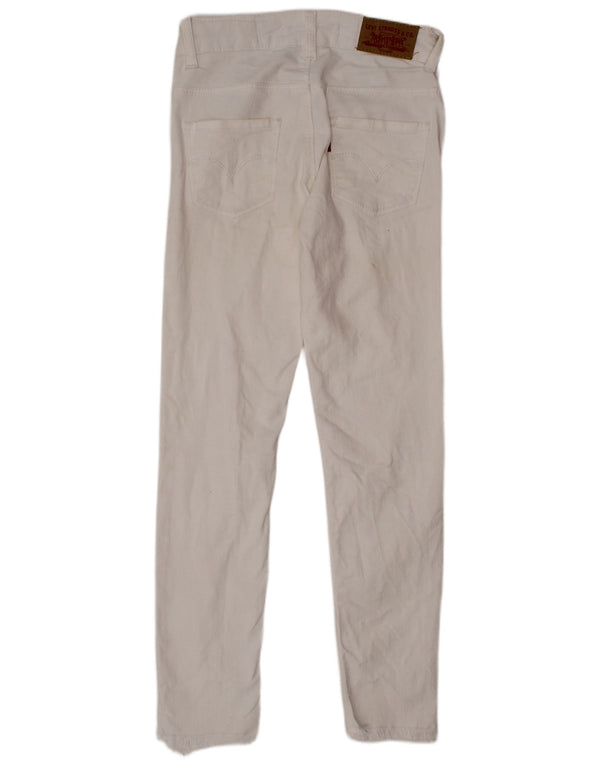 LEVI'S Girls 710 Super Skinny Jeans 9-10 år W22 L23 Hvid Bomuld