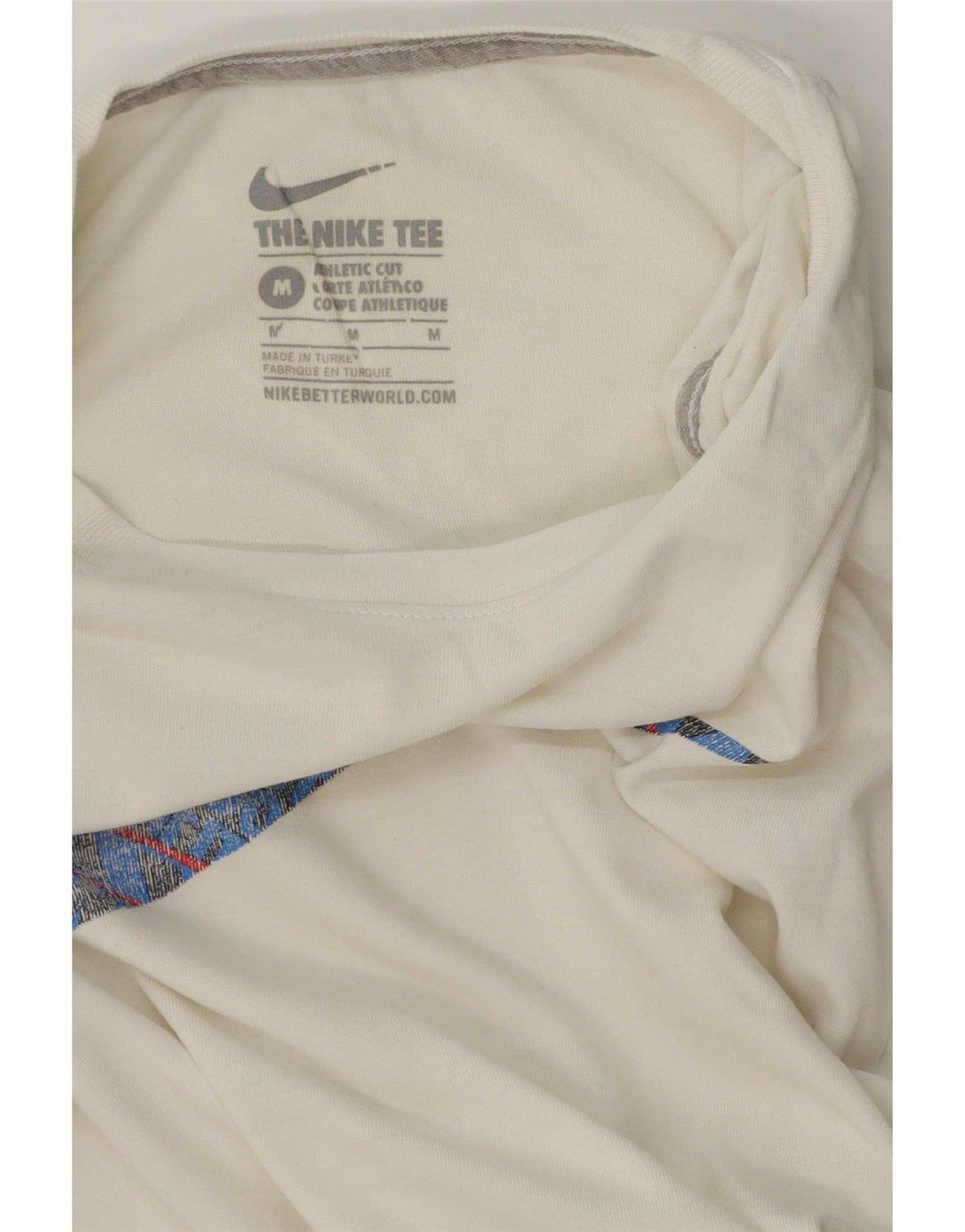 Nike Herre Athletic Cut Grafisk T-Shirt Top Medium White
