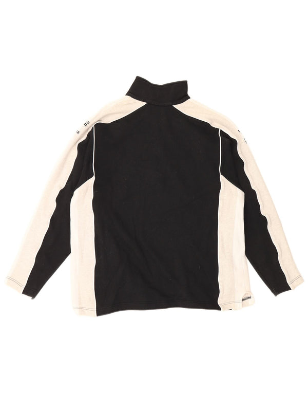Adidas Herre grafisk sweatshirt trøje UK 36/38 Small Black Colourblock