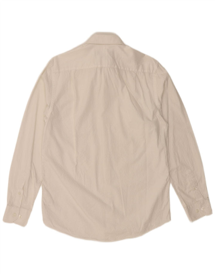 PIERRE CARDIN Mens Tailored Fit Shirt Size 15 Medium White Cotton