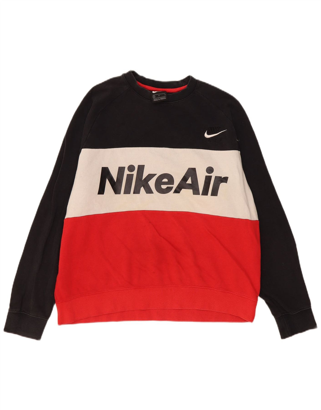 Nike Herre grafisk sweatshirt Jumper Medium Flerfarvet Colourblock Bomuld