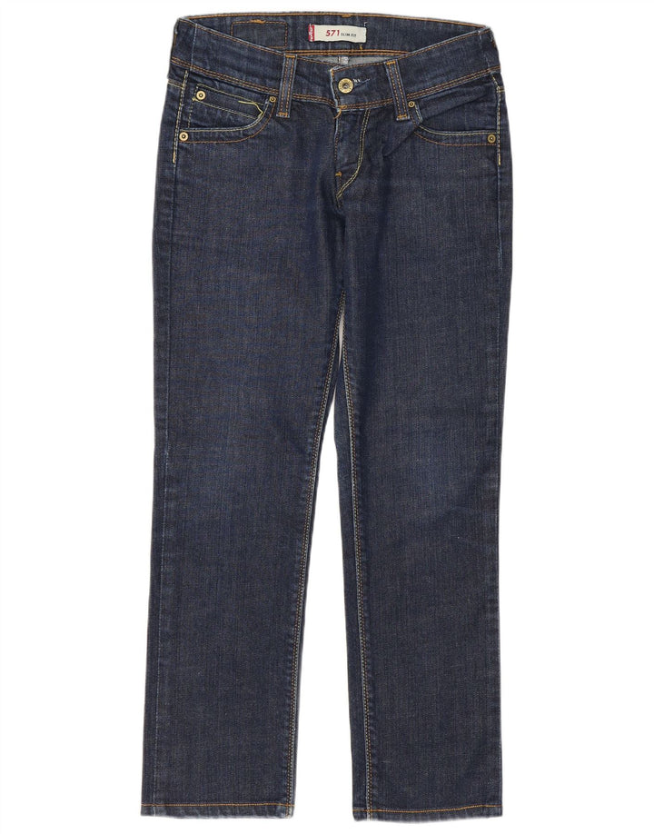Levi's Dame 571 Slim Jeans W26 L26 Blå Bomuld
