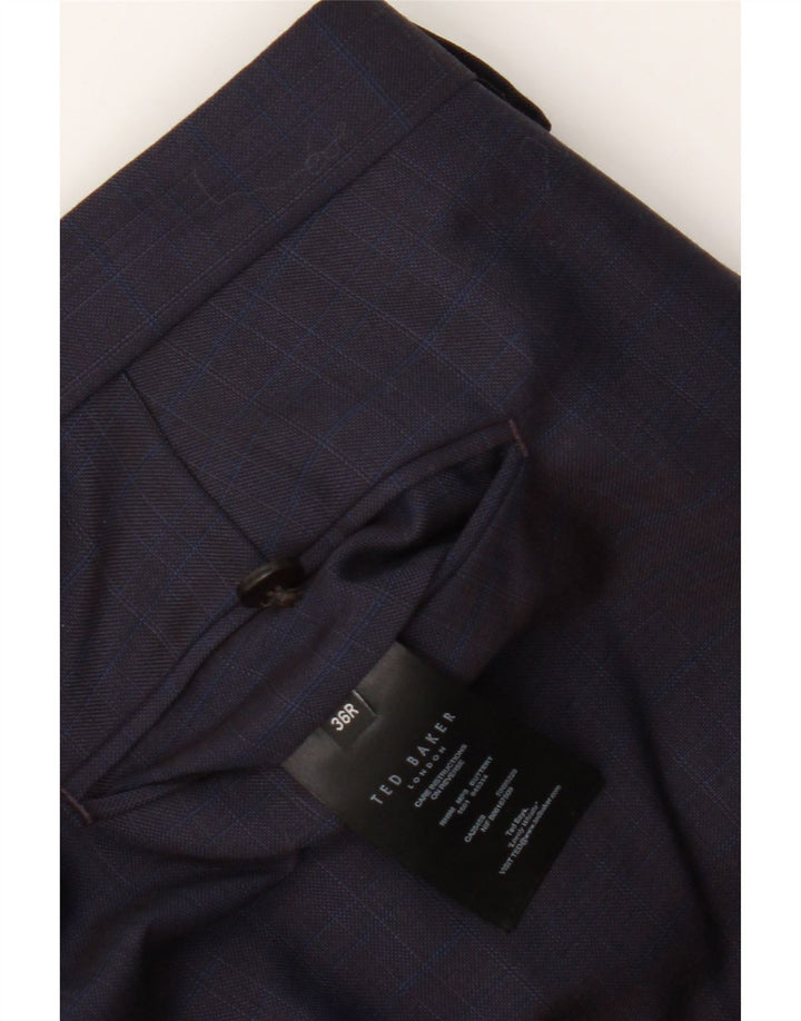 Ted Baker Herre Slim Suit Bukser W36 L31 Marineblå Uld