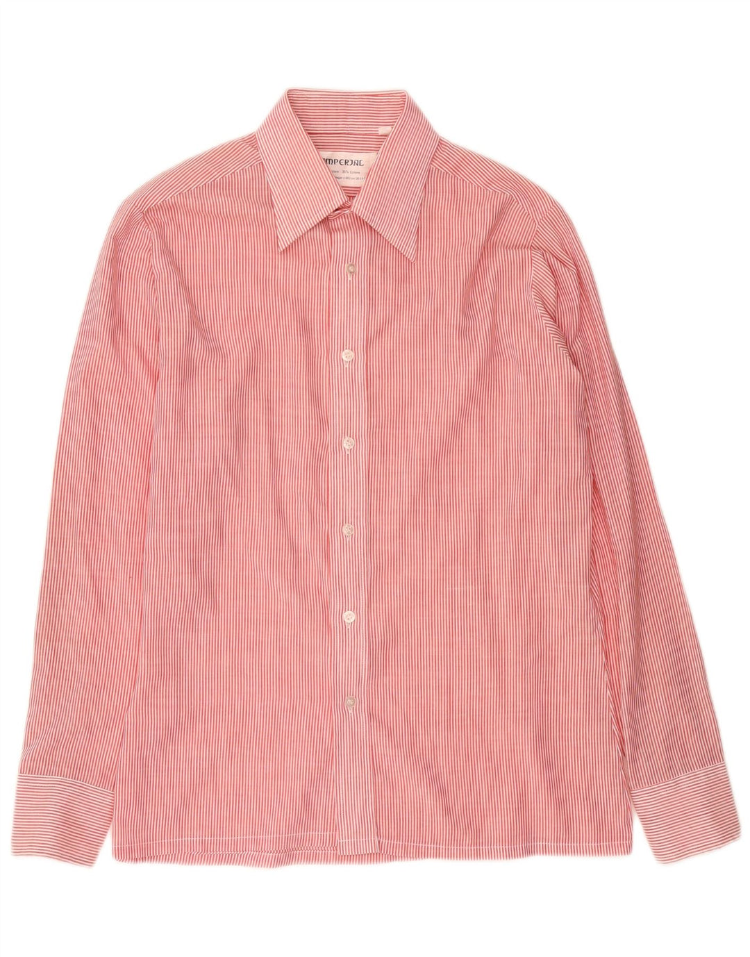 Imperial herreskjorte str. 39 15 1/2 Medium rød nålestribet polyester