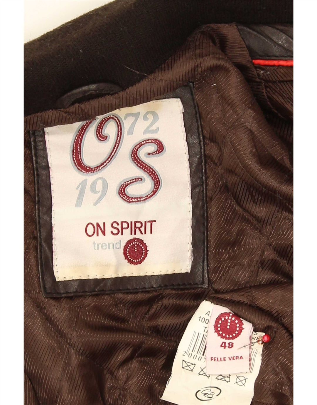 On Spirit Herre Læderjakke IT 48 Medium Brun