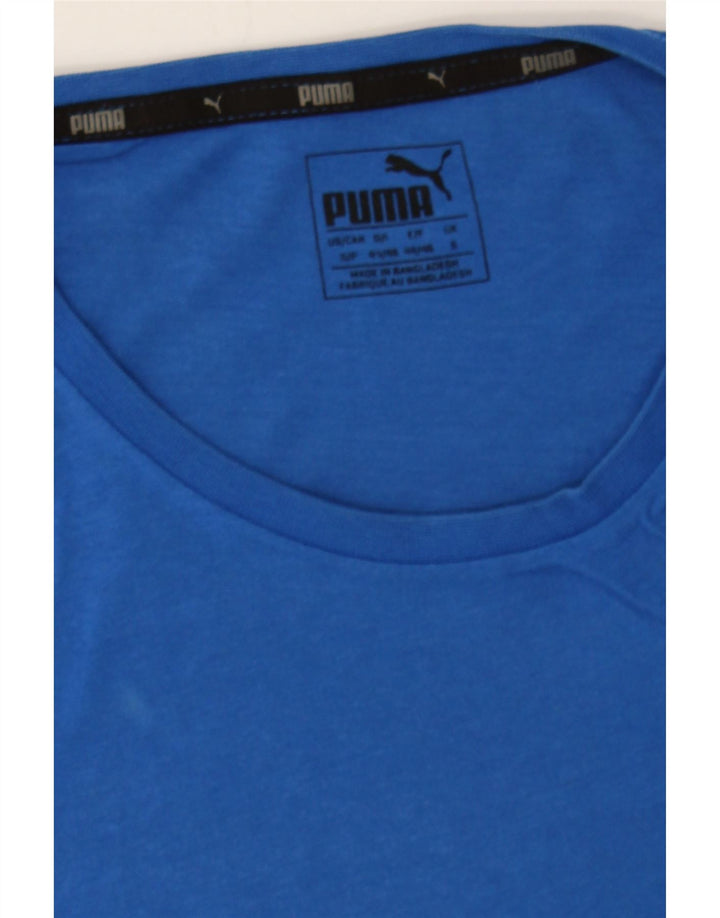 PUMA Mens T-Shirt Top Small Blue Cotton Vintage Puma and Second-Hand Puma from Messina Hembry 