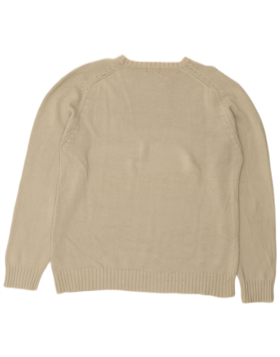 KAPPA Mens Crew Neck Jumper Sweater XL Off White Cotton