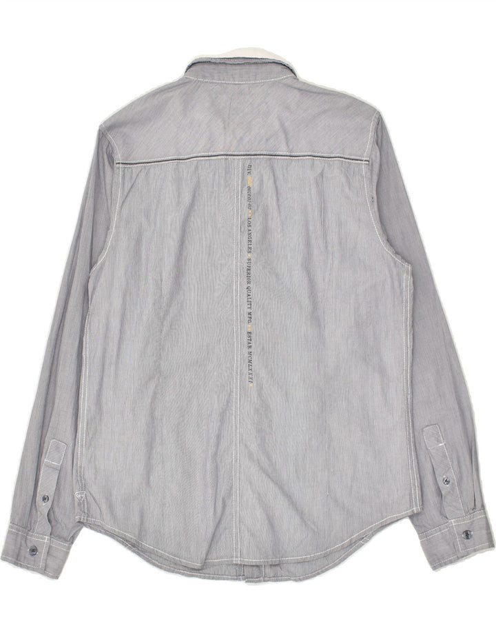 GUESS Boys Shirt 15-16 Years Large Grey Striped Cotton | Vintage Guess | Thrift | Second-Hand Guess | Used Clothing | Messina Hembry 