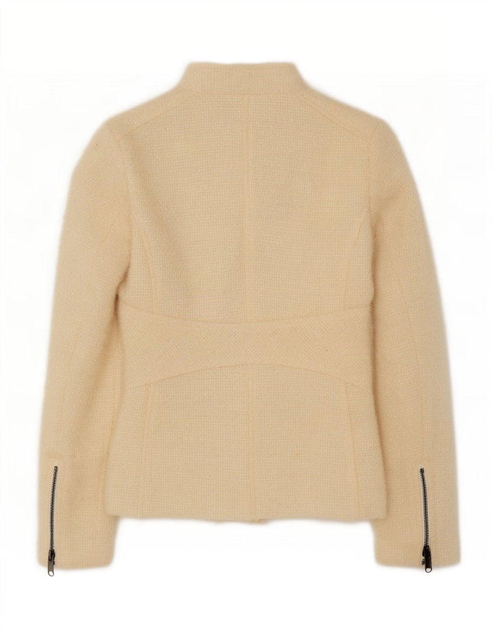 Zara Dame Blazer Jakke EU 40 Medium Off White Uld
