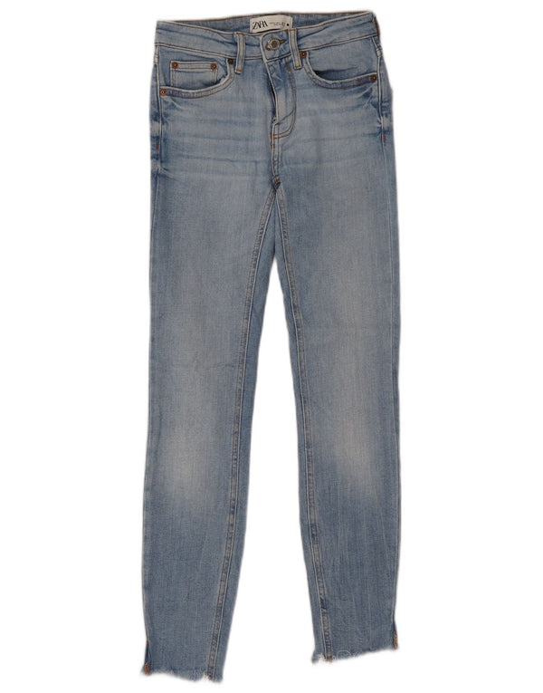 Zara Dame Skinny Jeans EU 34 2XS W24 L26 Blå Bomuld