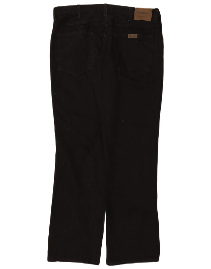 Wrangler Herre Regular Straight Jeans W38 L32 Sort Bomuld