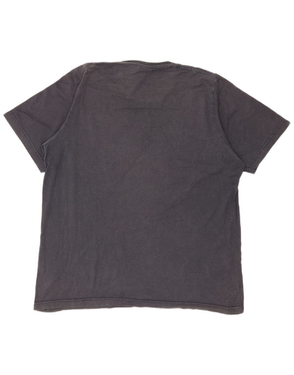Adidas Herre grafisk T-shirt Top Stor Marineblå Colourblock Bomuld