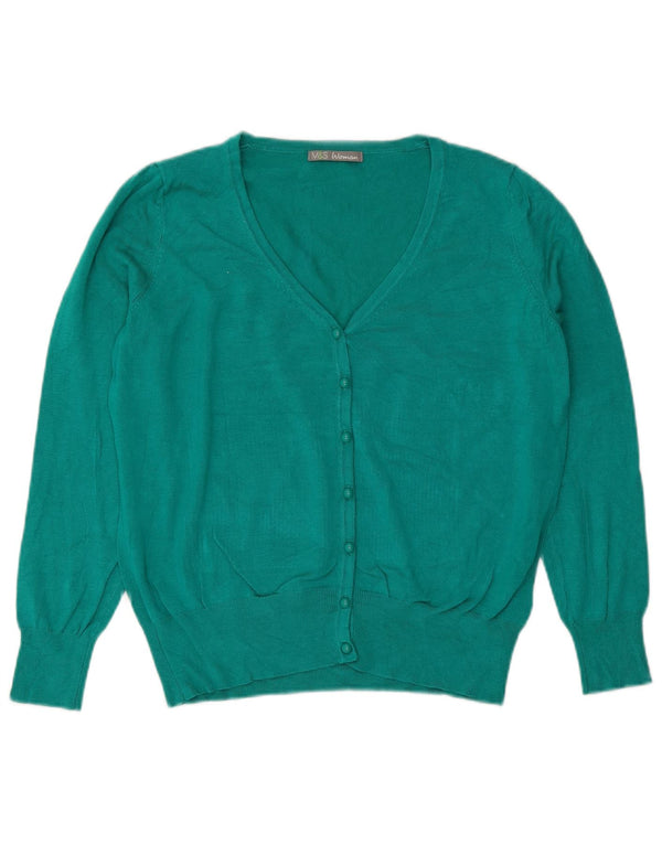 Marks & Spencer dame cardigan sweater UK 18 XL Grøn viskose
