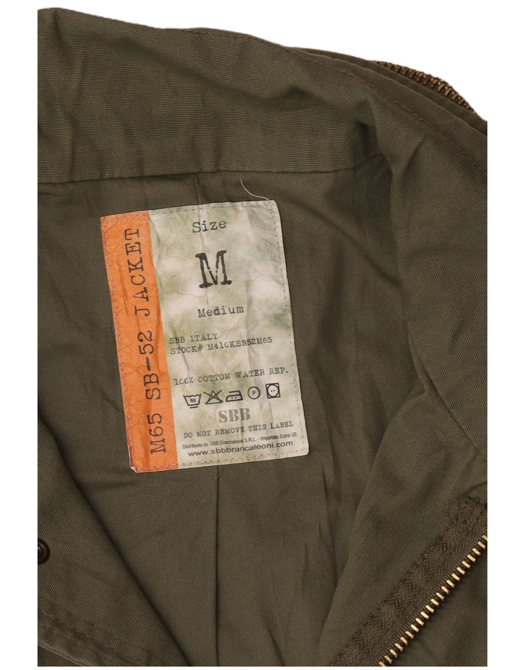 VINTAGE Herre Military Jacket UK 38 Medium Khaki Bomuld