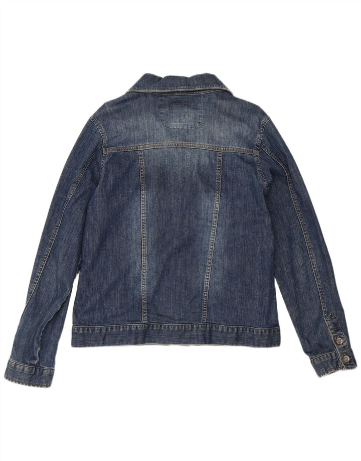 Fat Face Dame denimjakke UK 16 Large Blue Cotton