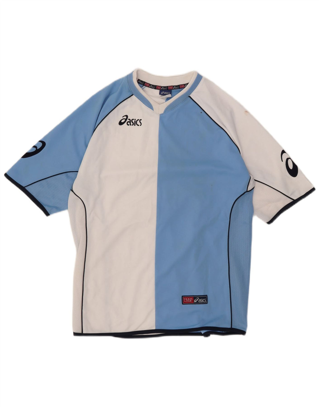 Asics Herre grafisk T-shirt Top Medium Blue Colourblock Polyester