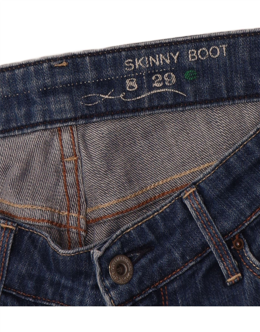 Levi's Dame Skinny Bootcut Jeans US 8 Medium W29 L32 Blå