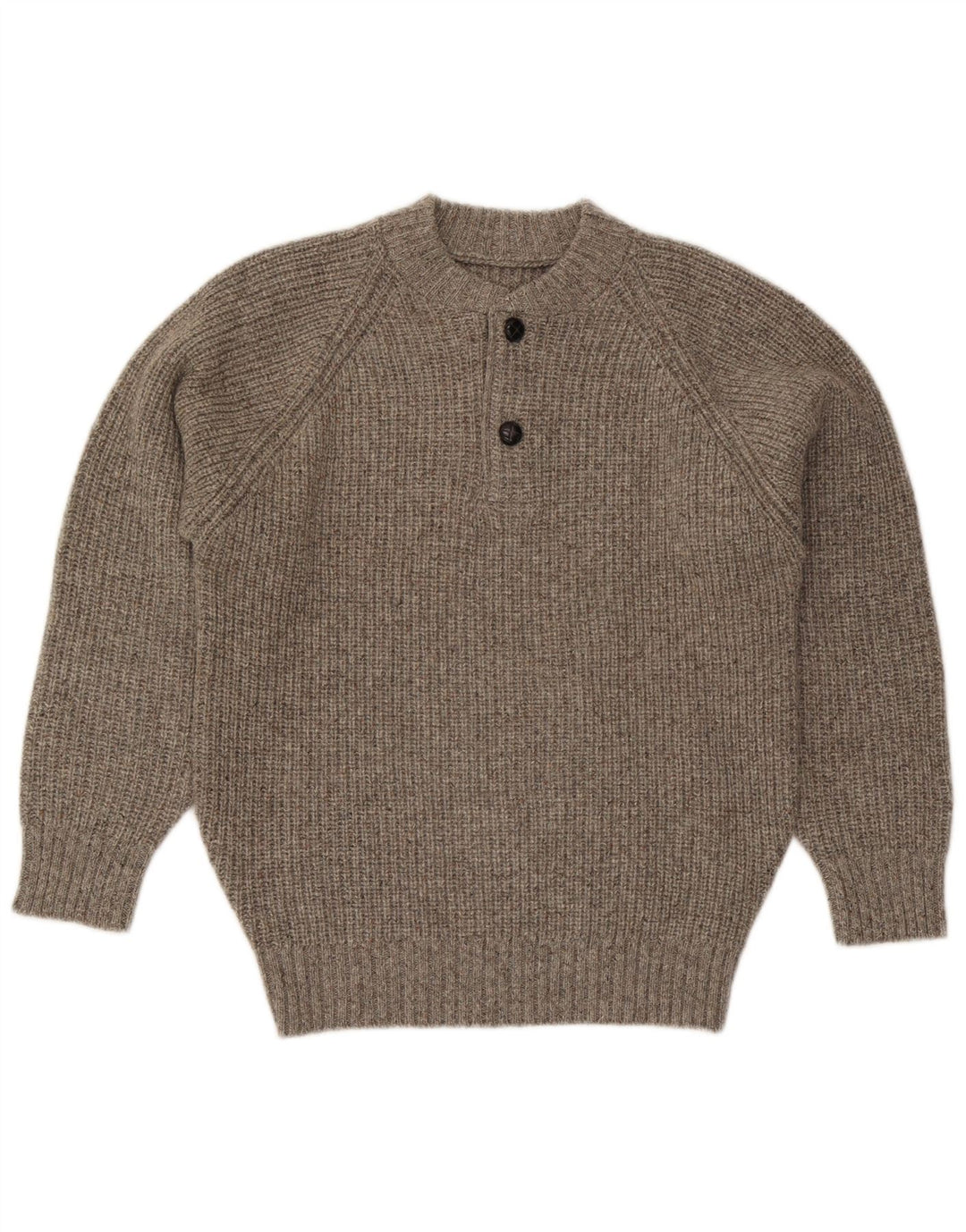 Vintage herre sweater med rund hals, mellemgrå