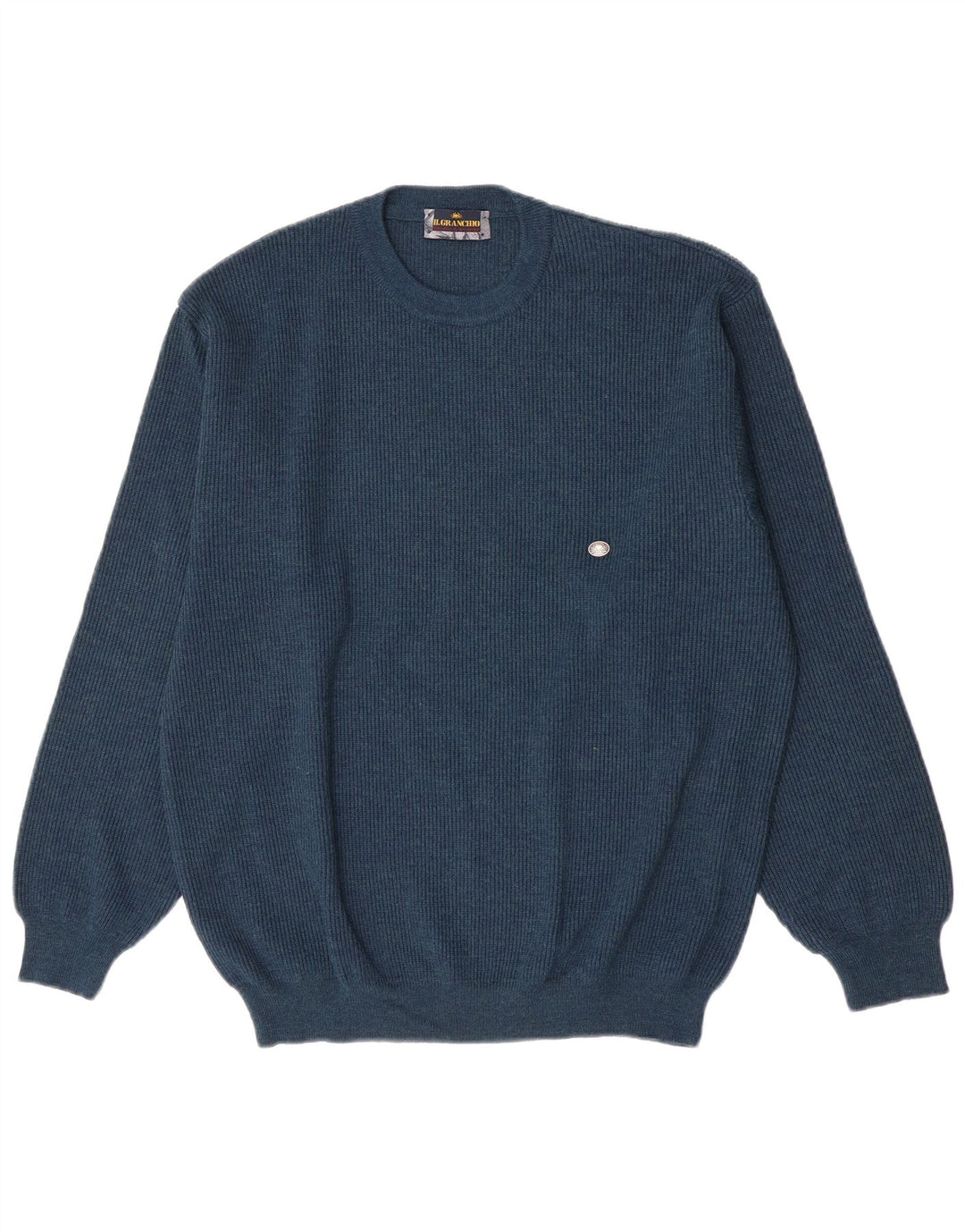 Il Granchio Herre Crew Neck Jumper Sweater Large Navy Blue