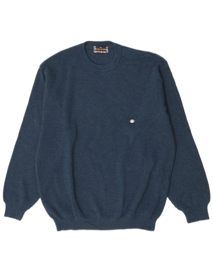 Il Granchio Herre Crew Neck Jumper Sweater Large Navy Blue
