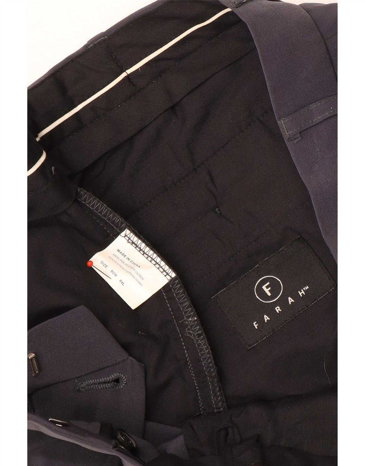 Farah Straight Suit Bukser til mænd W34 L32 Grå polyester