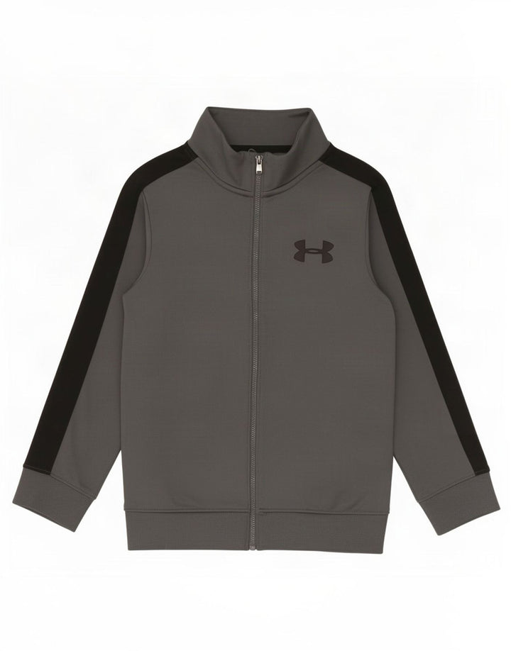 Under Armour drenge træningsdragt topjakke 7-8 år lille grå farveblok