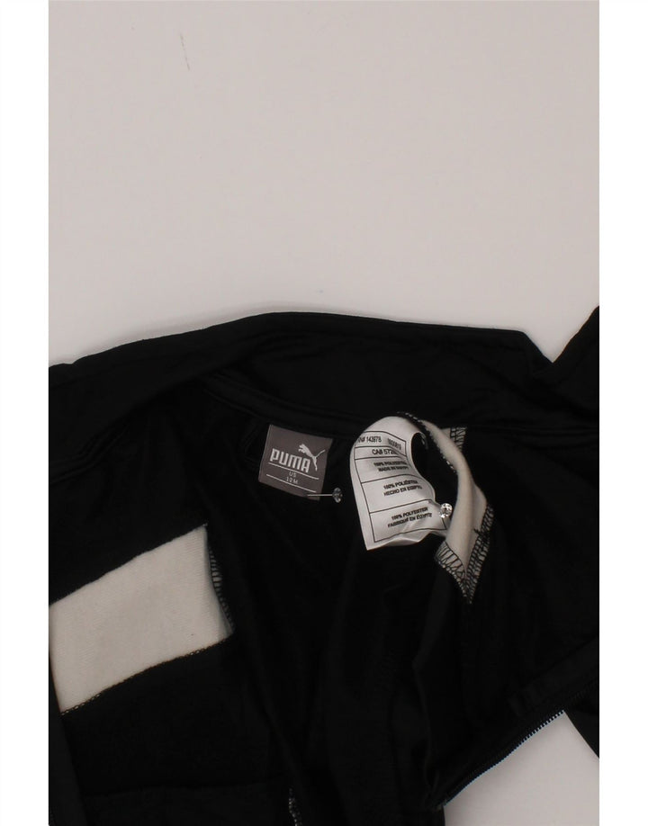 Puma Baby Boys træningsdragt topjakke 9-12 måneder Sort Colourblock Polyester