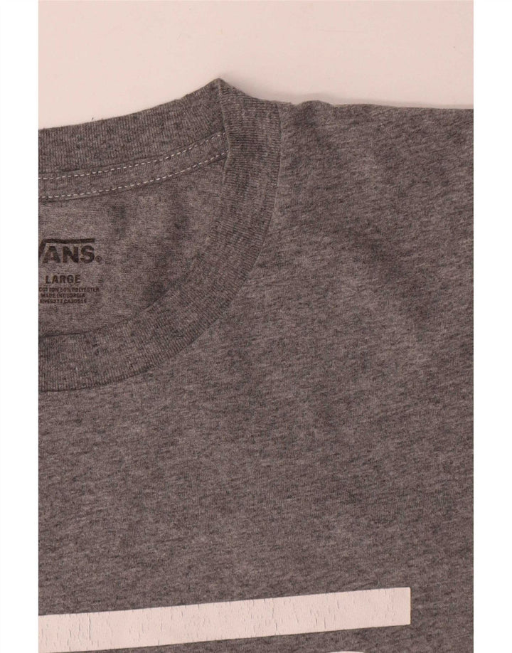 Vans Herre Grafisk T-Shirt Top Stor Grå Bomuld