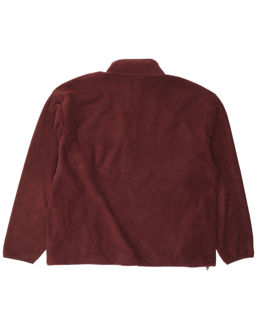 Gap Herre Zip Neck Fleece Jumper Large Burgundy Polyester