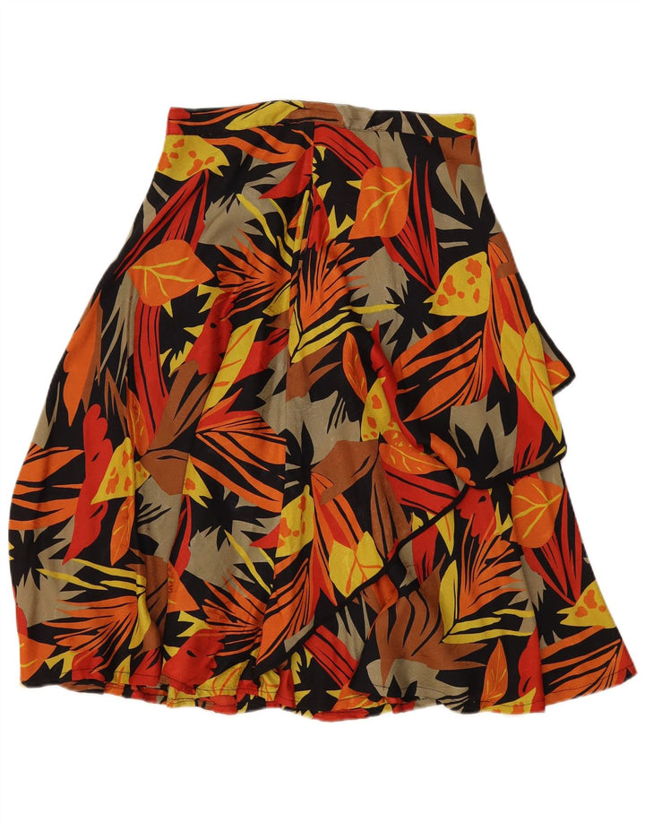Vintage Kvinders Flared Skirt W28 Medium Multicolored Floral Acetate