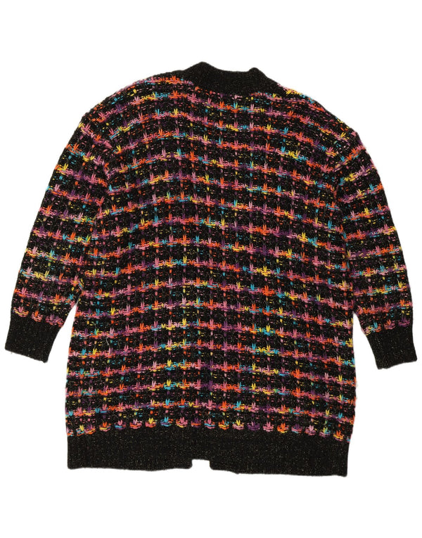 Desigual Womens Longline Cardigan Sweater UK 18 XL Flerfarvet Farverig