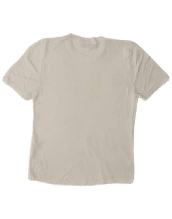 Zara T-Shirt Top UK 12 Medium White Viscose