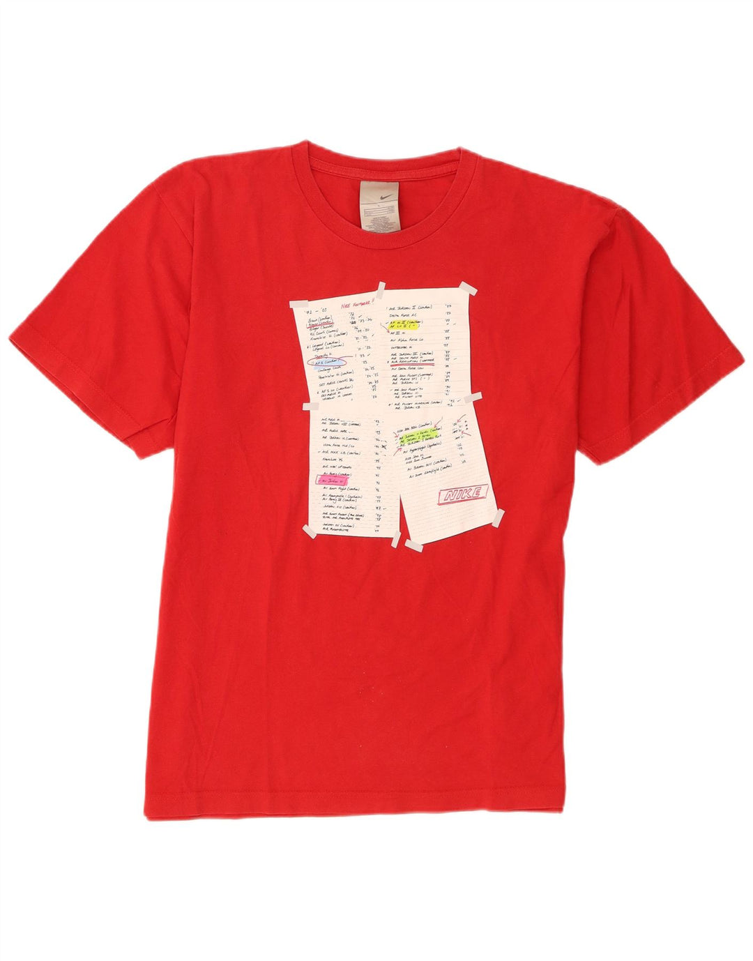 Nike Herre Regular Graphic T-Shirt Top Stor Rød Bomuld
