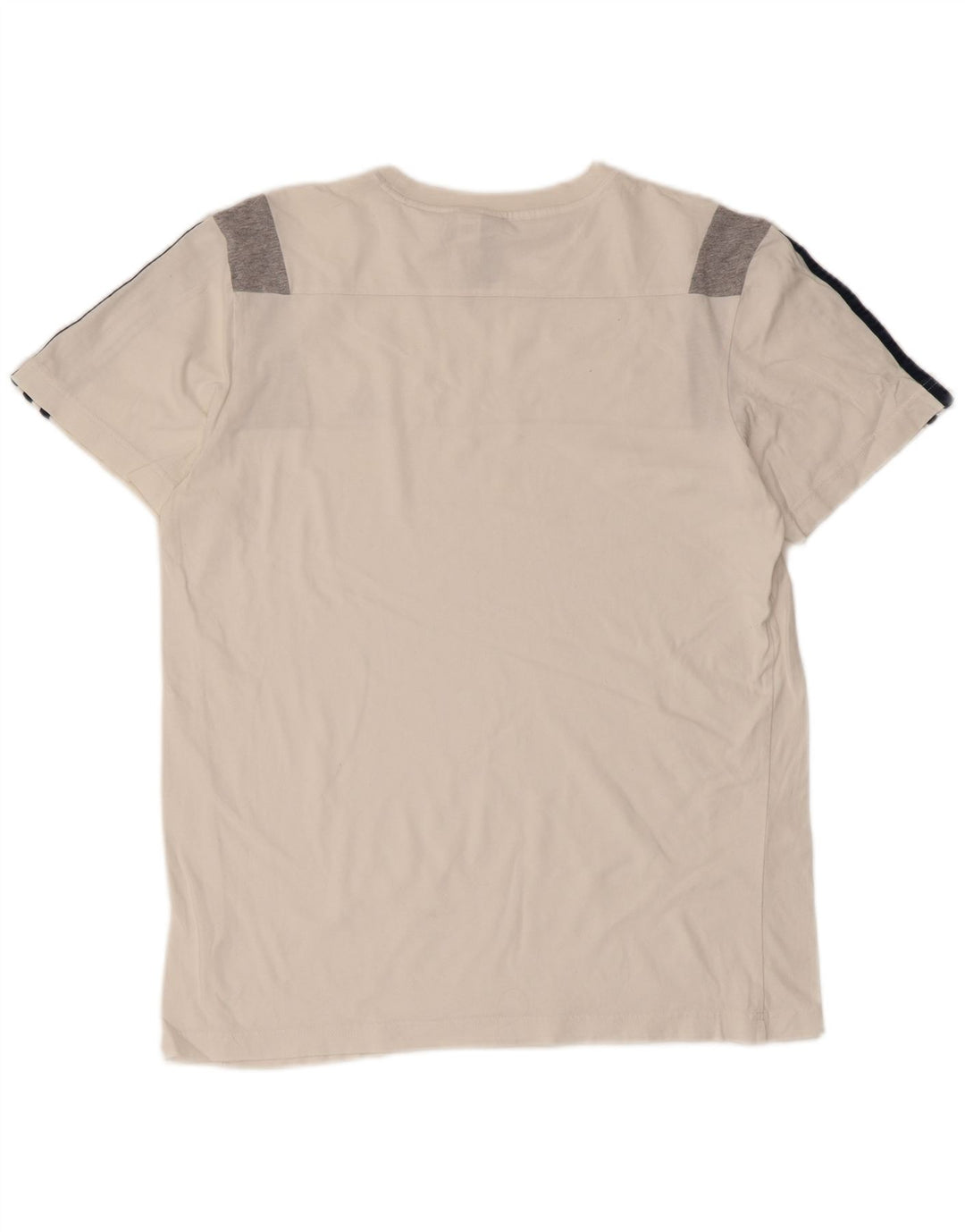 Adidas Herre T-Shirt Top Medium White Colourblock Bomuld