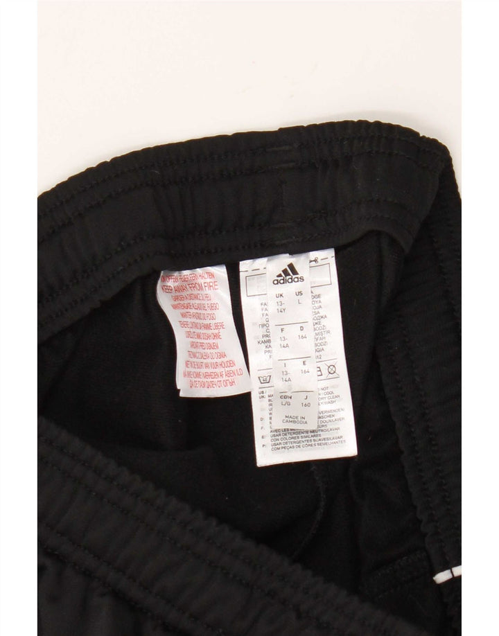 Adidas Drenge Træningsdragt Bukser Joggers 13-14 År Sort Polyester