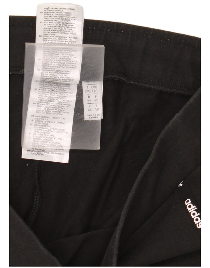 ADIDAS Grafiske Leggings til kvinder UK 18 XL Sort bomuld