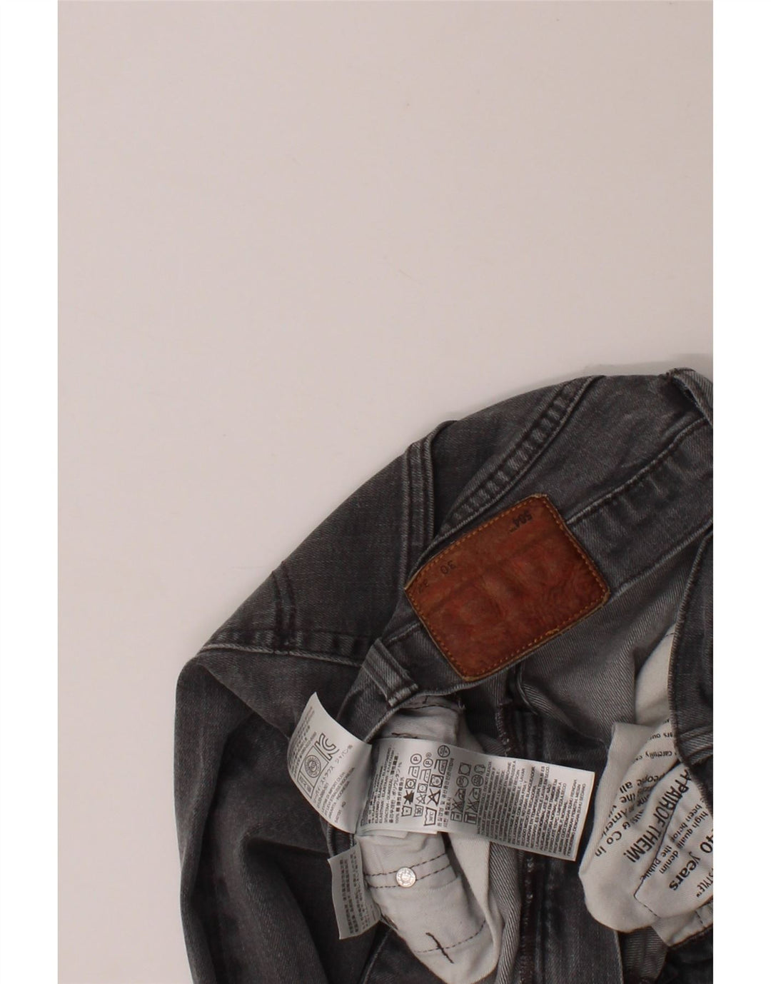 LEVI'S Womens 504 Straight Jeans W30 L32 Grey Cotton Vintage Levi's and Second-Hand Levi's from Messina Hembry 
