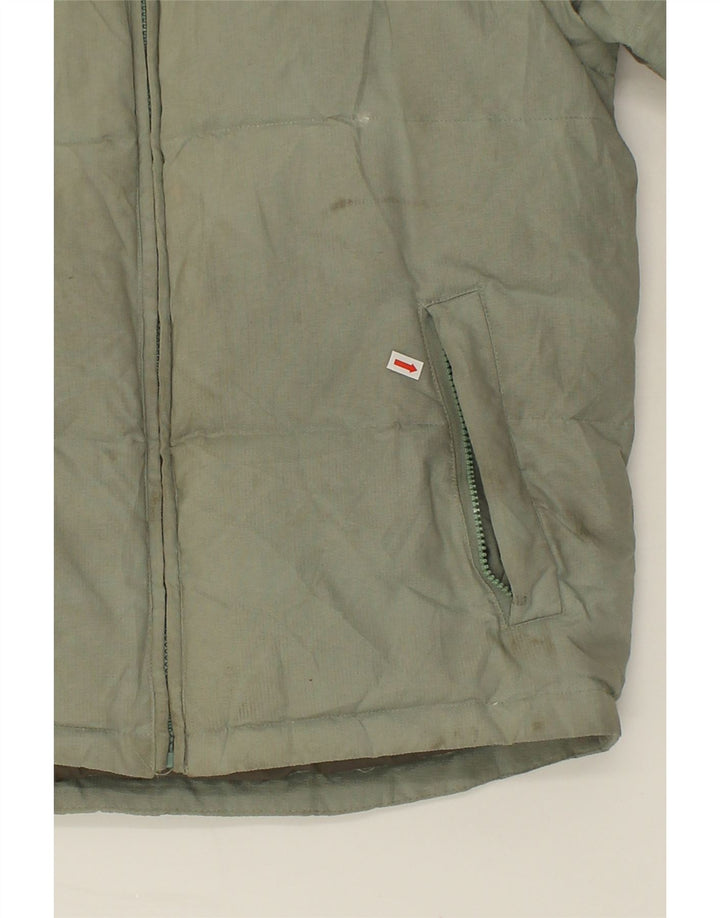 FILA Mens Hooded Padded Jacket UK 36 Small Green Polyamide | Vintage Fila | Thrift | Second-Hand Fila | Used Clothing | Messina Hembry 
