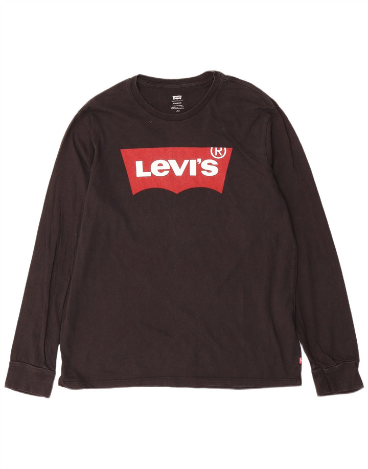 Levi's Herre Standard Fit Grafisk Top Langærmet Stor Sort Bomuld