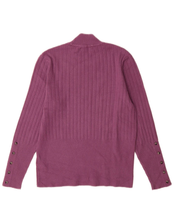 Marks & Spencer Dame Turtle Neck Jumper Sweater UK 14 Large Purple