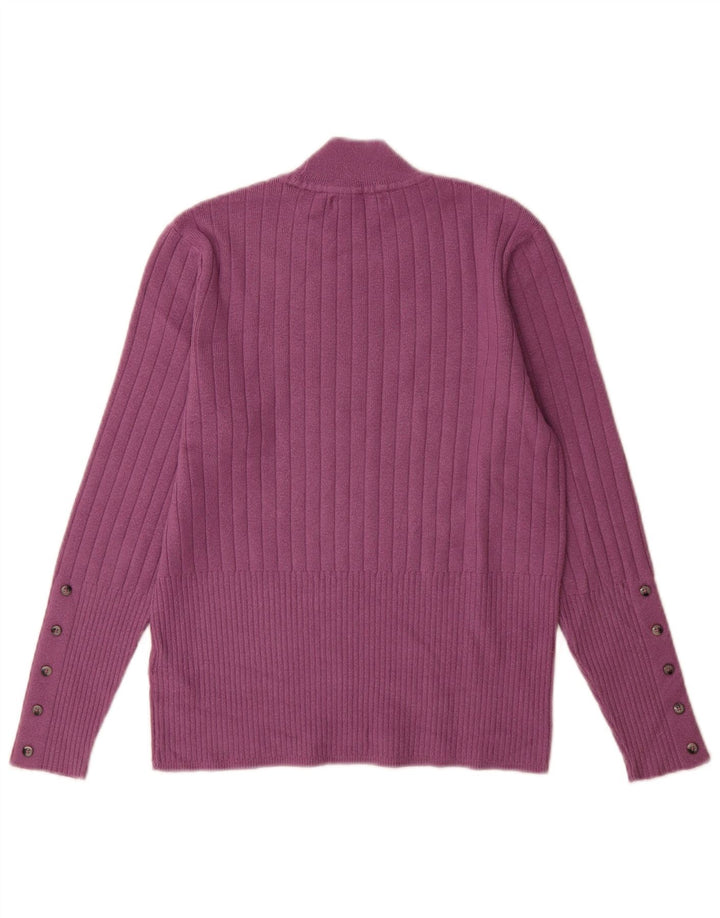 Marks & Spencer Dame Turtle Neck Jumper Sweater UK 14 Large Purple