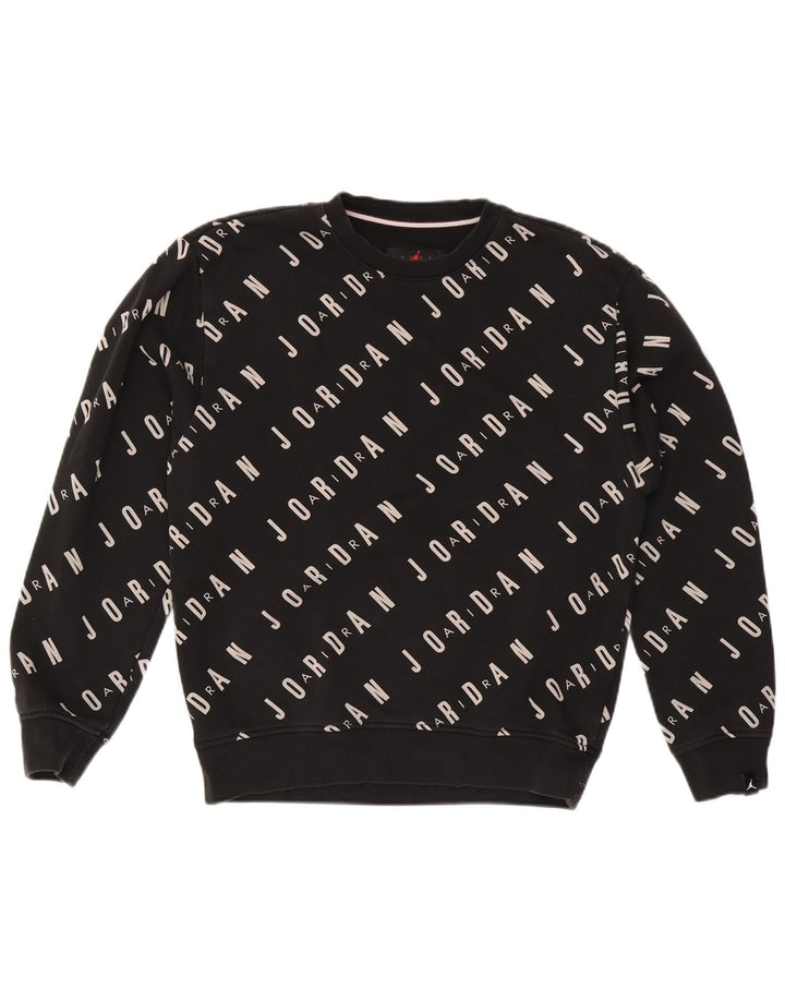 Jordan Herre grafisk sweatshirt jumper lille sort bomuld