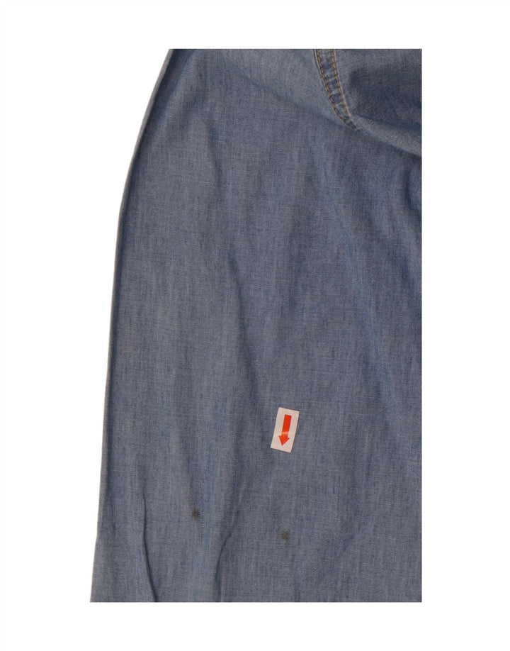 Izod Dame Denim Shirt UK 16 Large Blue Cotton