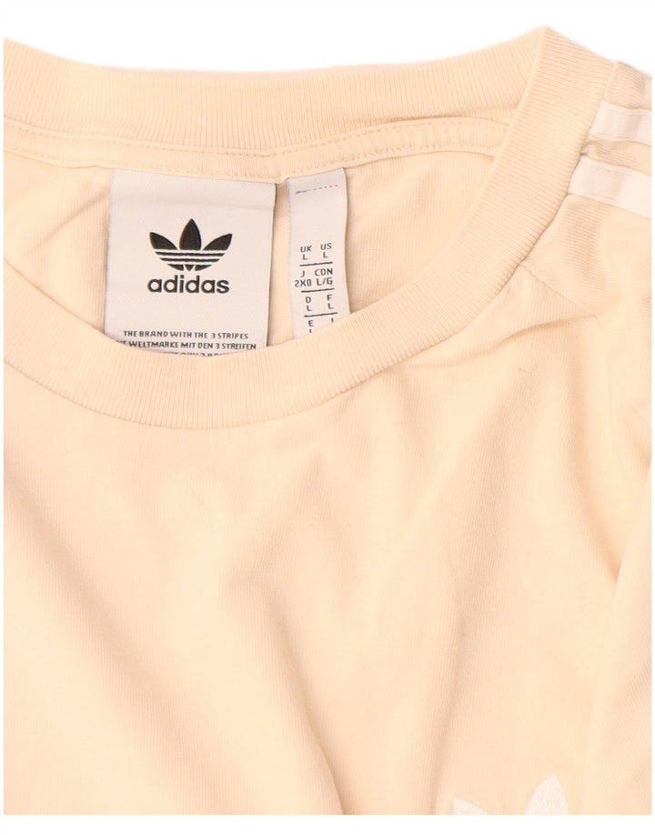 Adidas Herre T-Shirt Top Stor Beige