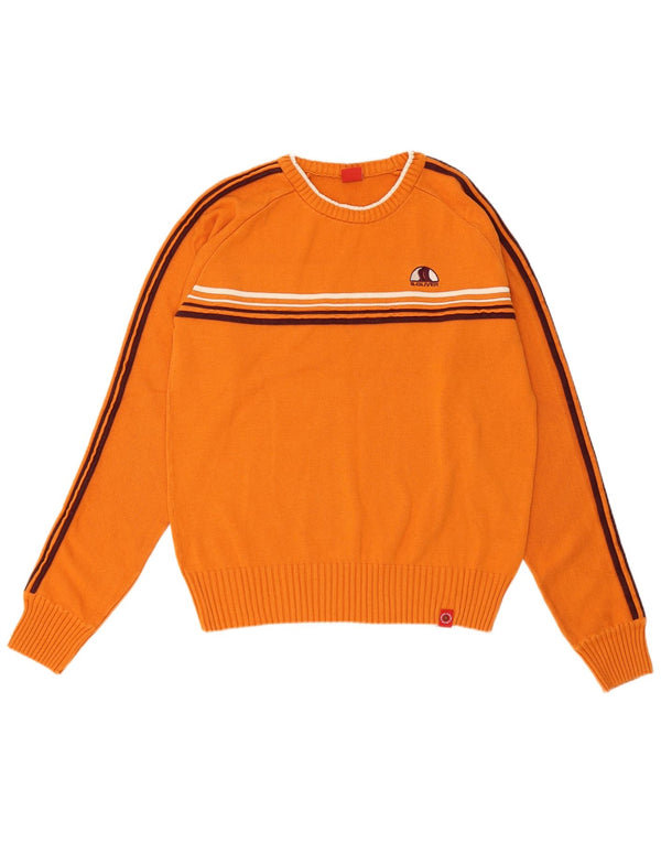 S.Oliver Dame Boat Neck sweater UK 18 XL Orange Stribet Bomuld